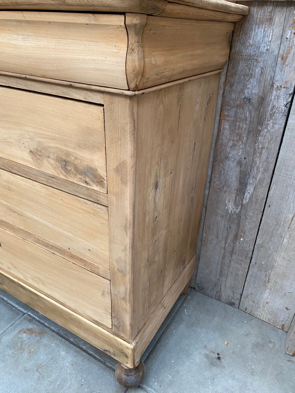 Landelijk Franse brocante ladenkast kast, Ophalen, Gebruikt, 100 tot 150 cm, 100 tot 150 cm