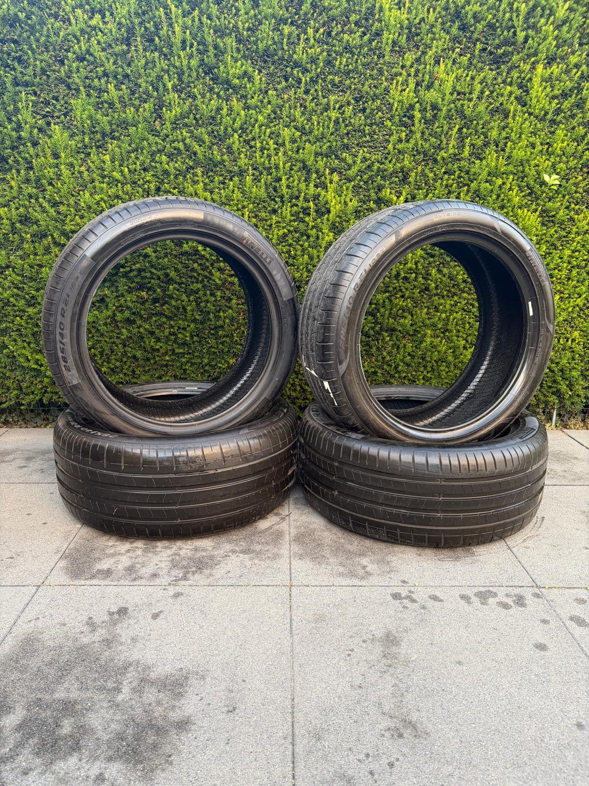 4x Pirelli P-Zero 285/40 R21 zomerbanden Touareg, Gebruikt, 285 mm, Ophalen of Verzenden, Band(en)