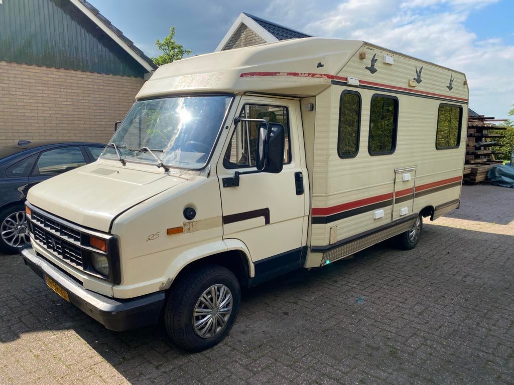 Camper fiat/Citroen (benzine) 1987 oldtimer, Caravans en Kamperen, Overige merken, Buscamper of Camperbus, Particulier, Benzine