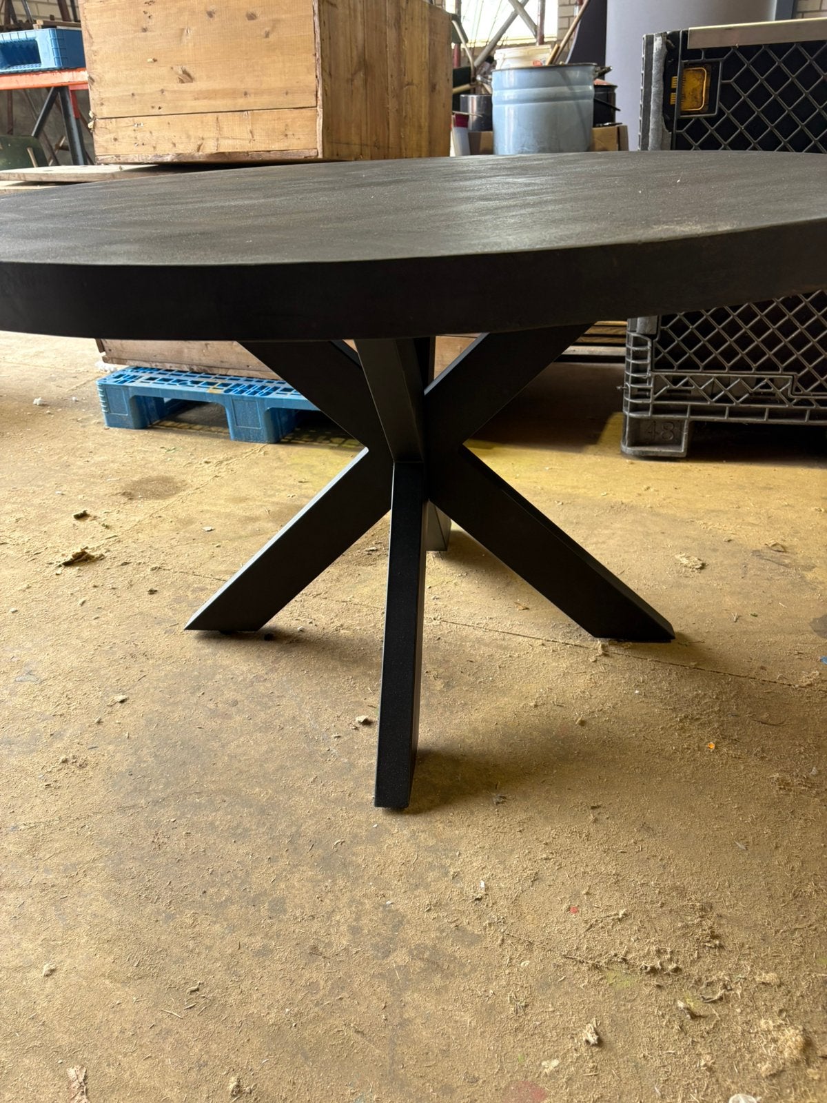 Denver Ronde Eettafel Black – 140 cm, Huis en Inrichting, Tafels | Eettafels, Ophalen, Nieuw, Rond, 100 tot 150 cm
