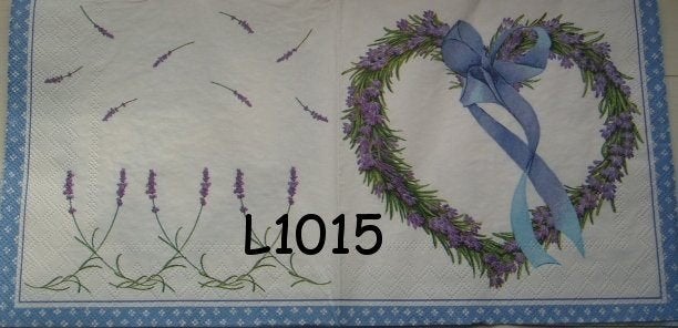 Servetten decoupage/bullet journal - lavendel hart L1015, Verzenden, Nieuw