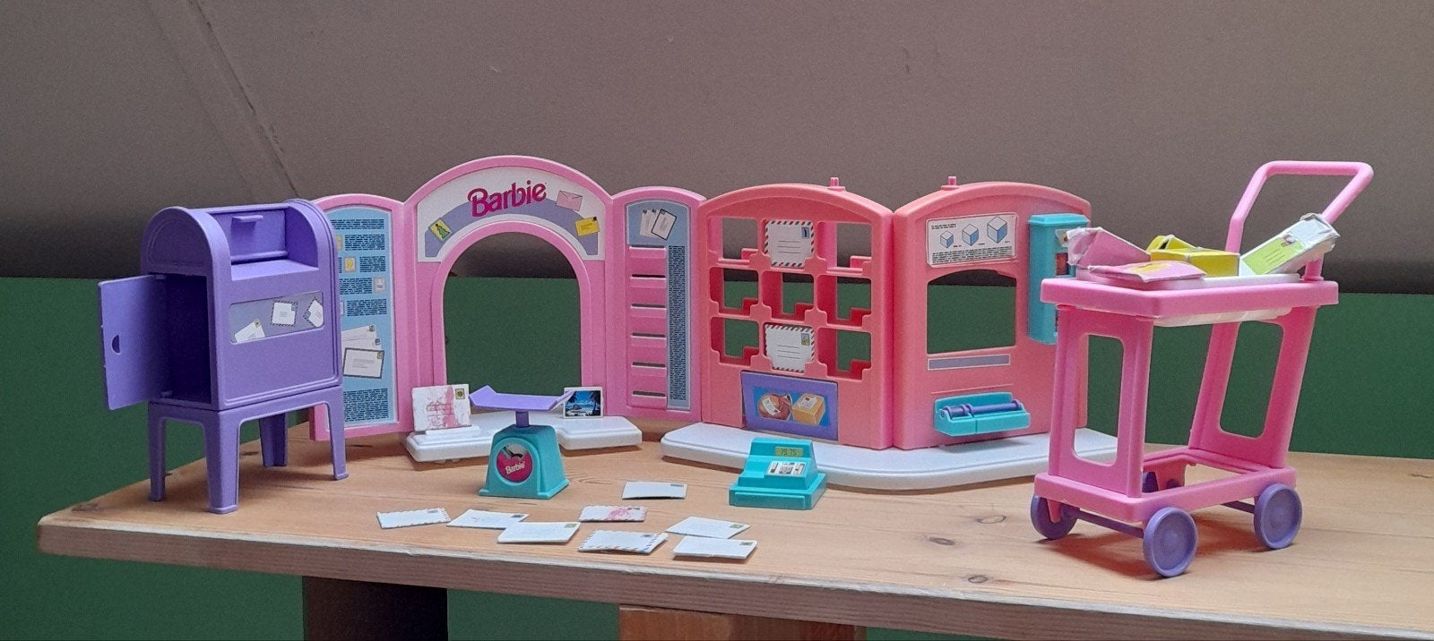 Vintage Barbie Postkantoor (1994) met accessoires, Ophalen of Verzenden, Gebruikt, Barbie