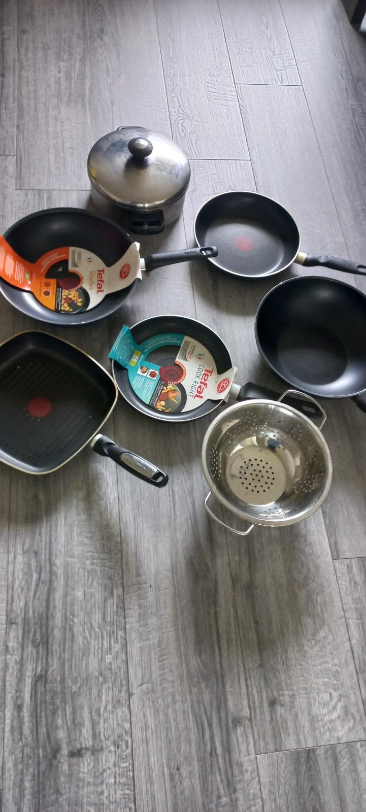 Pannenset., Huis en Inrichting, Ophalen, Tefal, Pannenset, Zo goed als nieuw