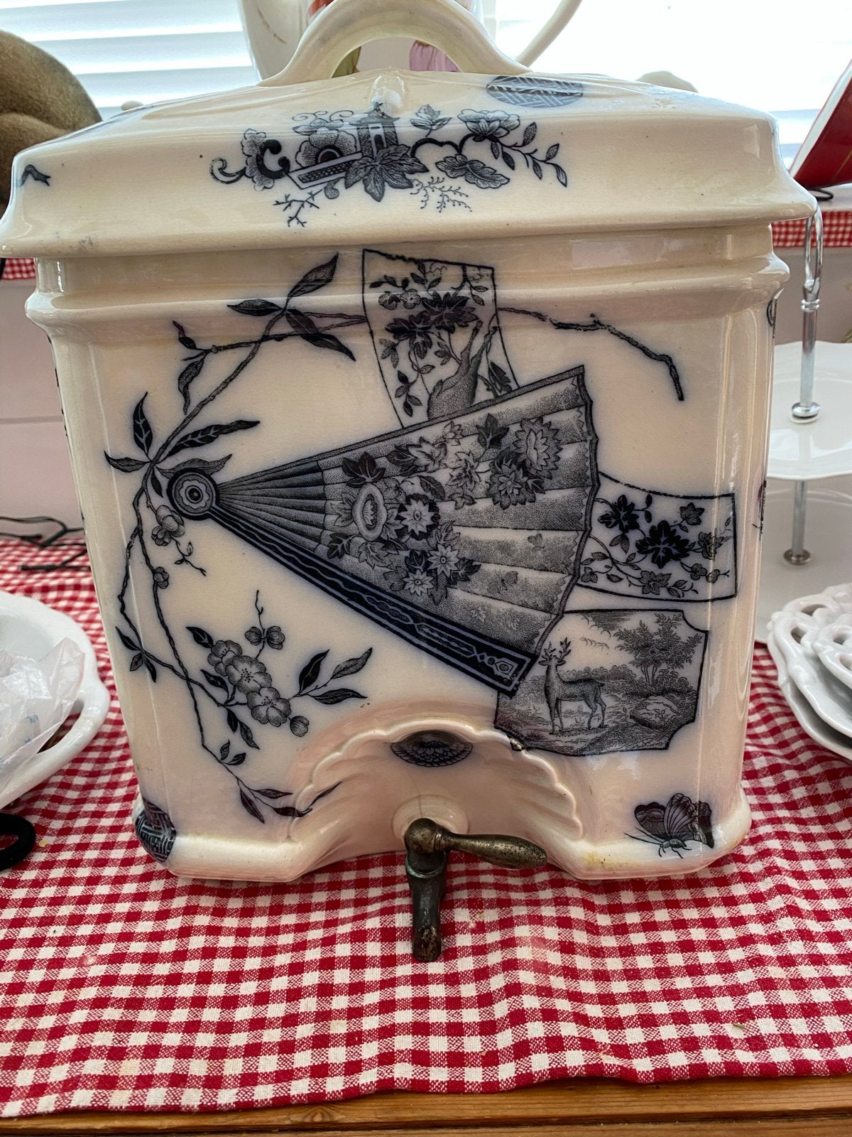 P Ragout porseleinen waterdispenser met kraan petrus ragout, Ophalen of Verzenden