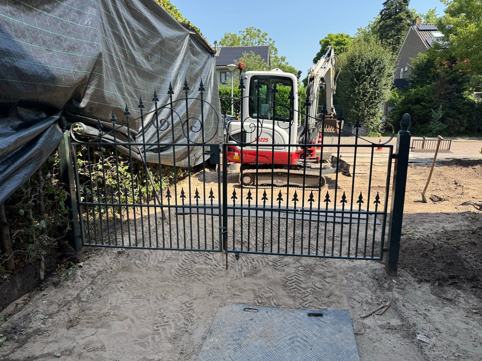 Sierhekwerk poort - Gebruikt, Tuin en Terras, Ophalen, Met poort, Gebruikt, Sierhekwerk