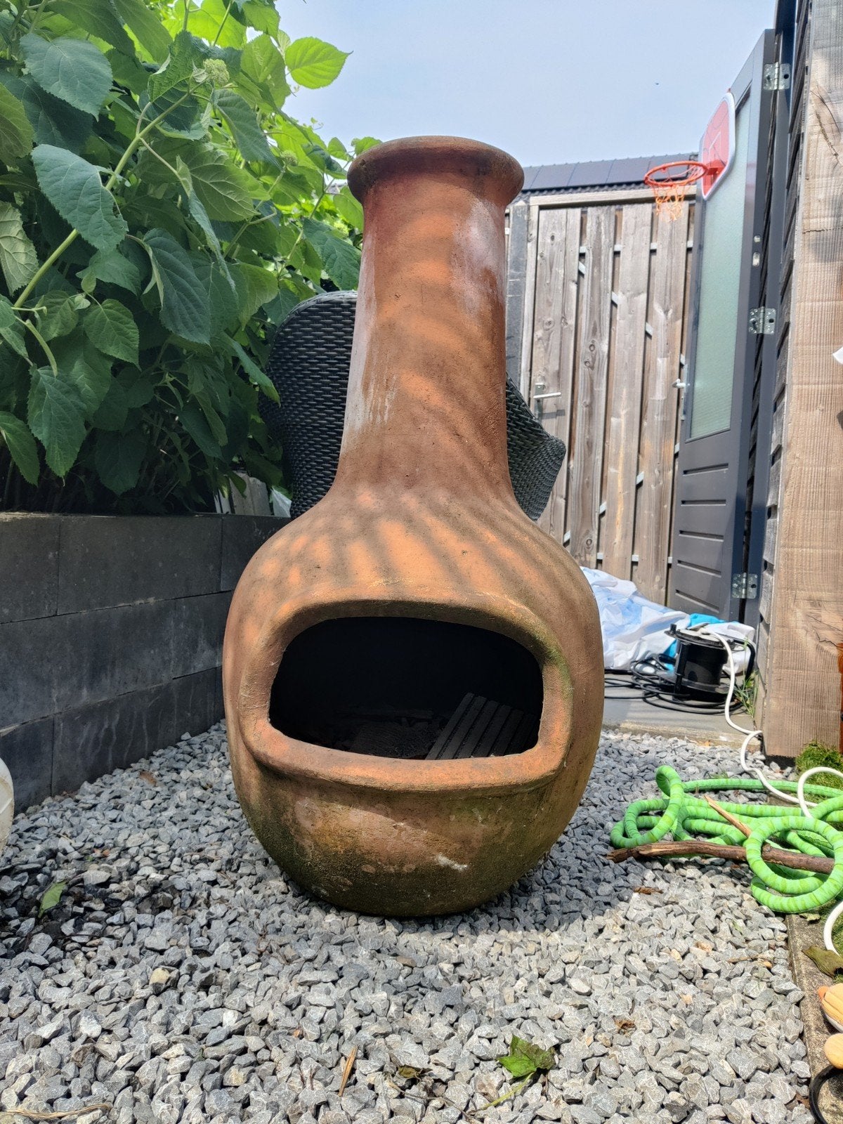 Terracotta tuinhaard / kachel, Tuin en Terras, Vuurkorven, Ophalen, Gebruikt, Vuurkorf