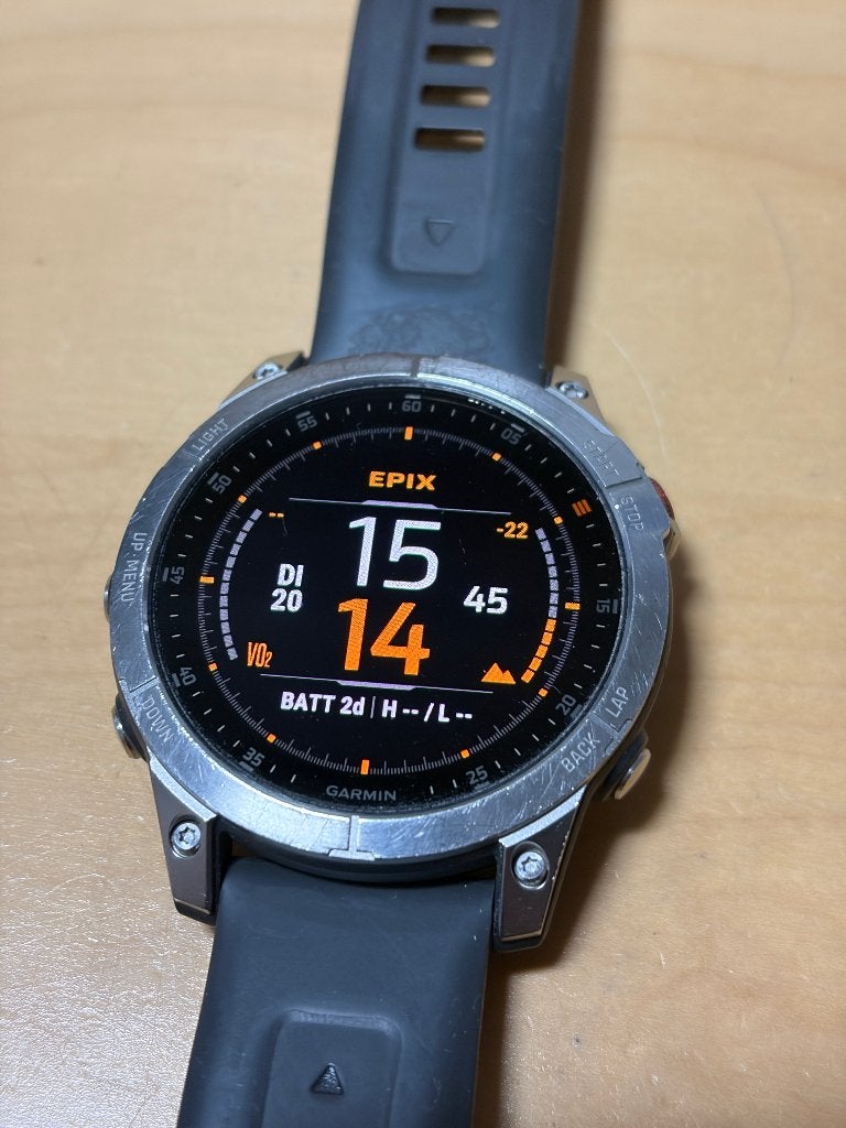 Garmin Epix (Gen 2) 47 mm. (GPSinruil-200), Gebruikt, Stappen, Zwart, Garmin
