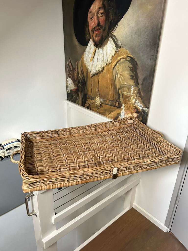 Riviera Maison rattan dienblad, Huis en Inrichting, Ophalen, Zo goed als nieuw, Rechthoekig, Overige materialen