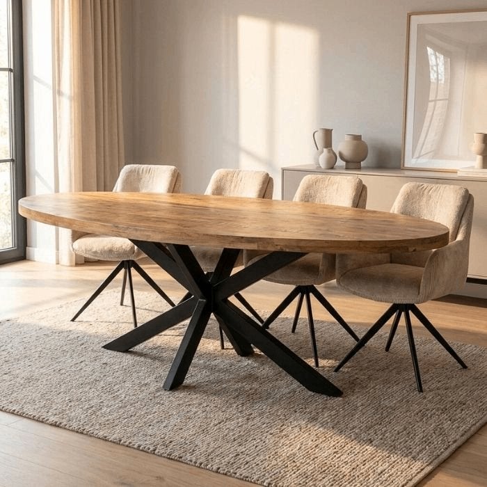 DIVERSE MANGOHOUTEN EETTAFELS VANAF €300, Huis en Inrichting, Tafels | Eettafels, 150 tot 200 cm, Nieuw, Scandinavisch, Ophalen of Verzenden