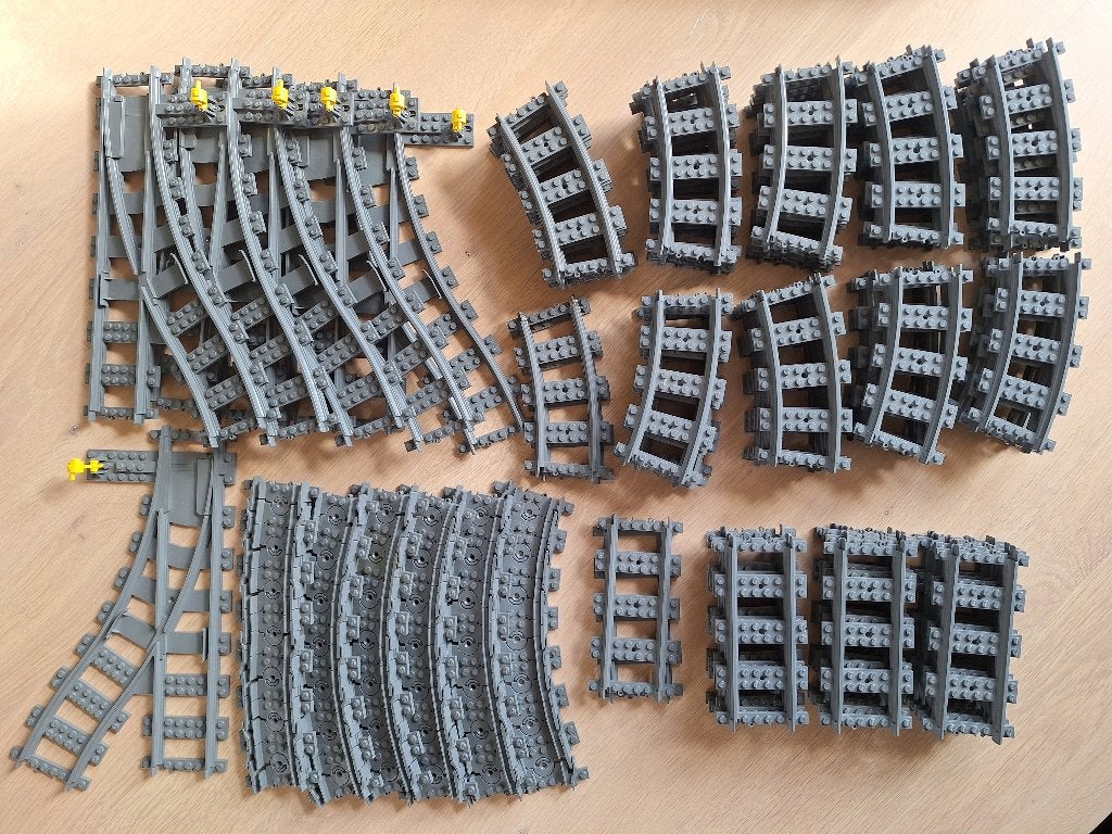Trein Lego: RC rails, wissels, flexibele rails, spoor, Kinderen en Baby's, Speelgoed | Duplo en Lego, Overige thema's, Lego, Ophalen of Verzenden