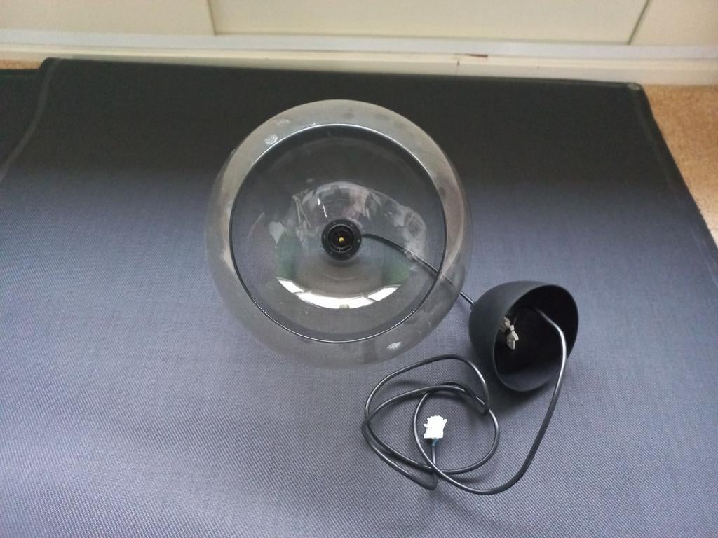 Hanglamp van rond glas, Ophalen, Zo goed als nieuw, Glas, Minder dan 50 cm