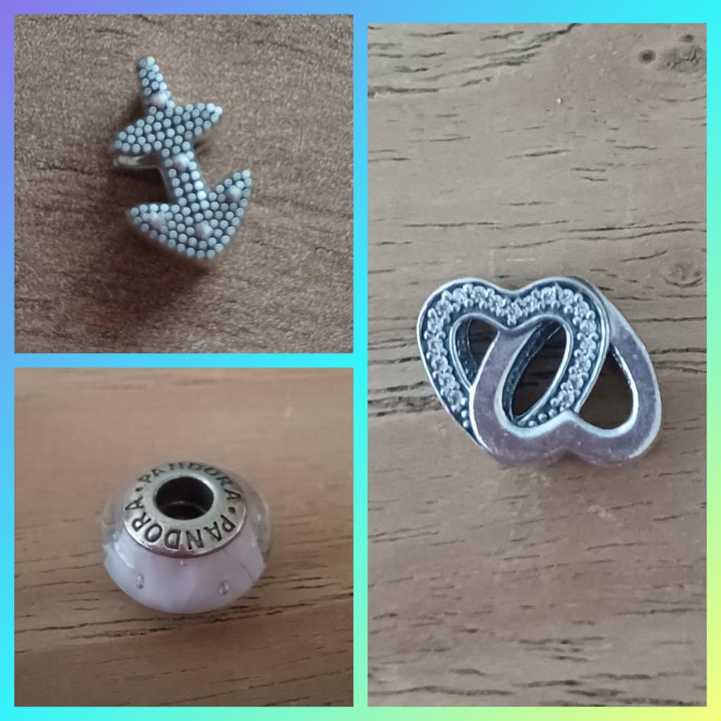 3 nieuwe bedels Pandora, Pandora, Nieuw, Ophalen of Verzenden, 4 bedels of meer