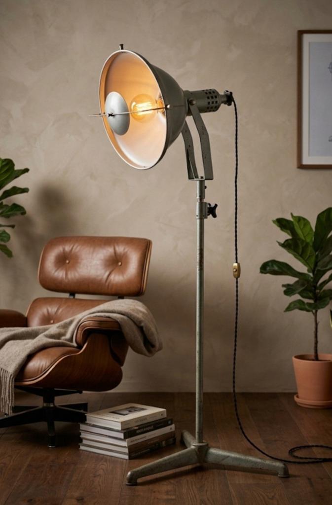 Jupiterlicht Nr. 305 P3 Industriële Vloerlamp - Verstelbaar, Antiek en Kunst, Ophalen
