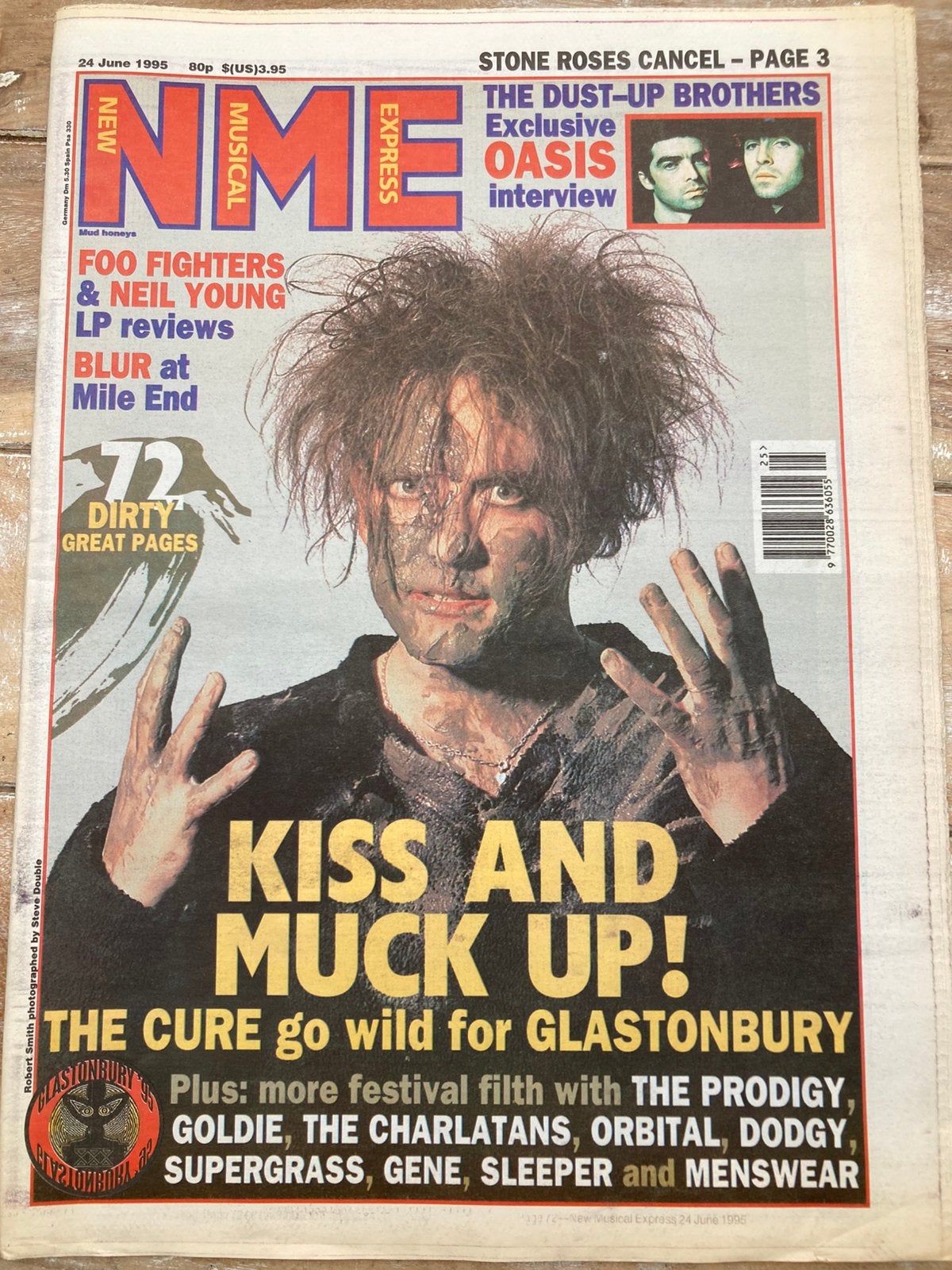 NME 1995 OASIS Charlatans THE CURE Supergrass PRODIGY Goldie, Ophalen of Verzenden, Gelezen, Muziek, Film of Tv