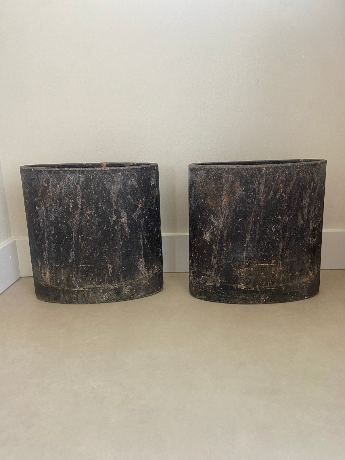 Set van 2 robuuste plantenbakken, 33x34 cm, Tuin en Terras, Bloembakken en Plantenbakken, Overige materialen, Gebruikt, Minder dan 60 cm