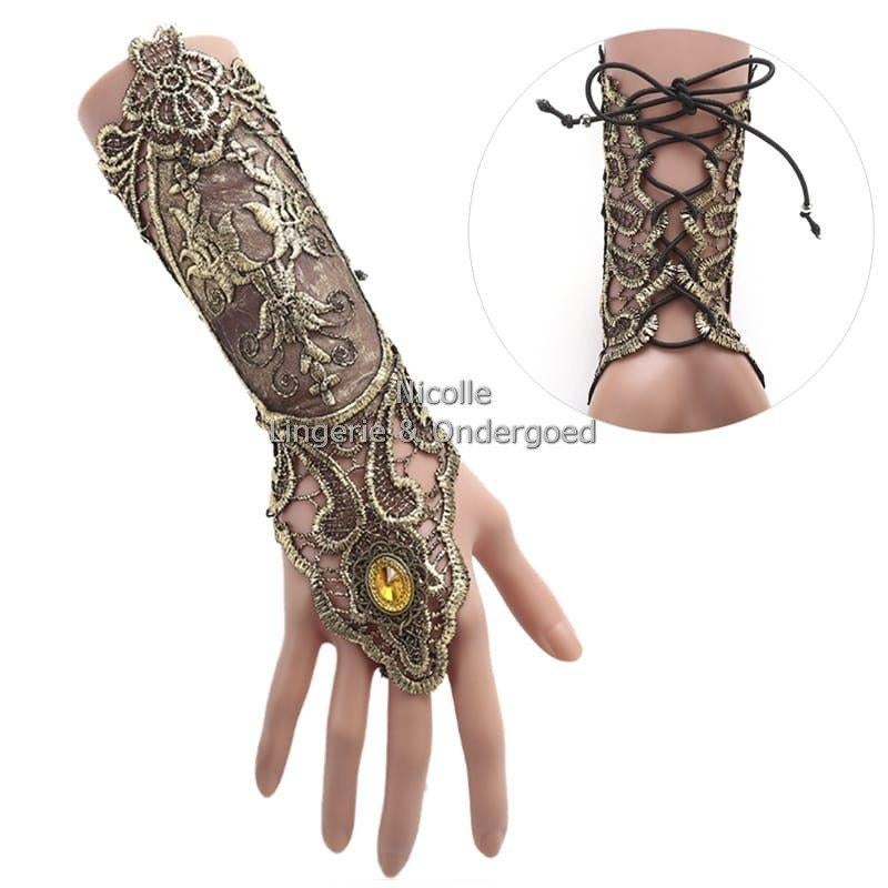 Victoriaanse Handschoenen Armband Middeleeuwse Gothic (178), Kleding | Dames, Nicolle_LIngerie, Ophalen of Verzenden, Overige kleuren