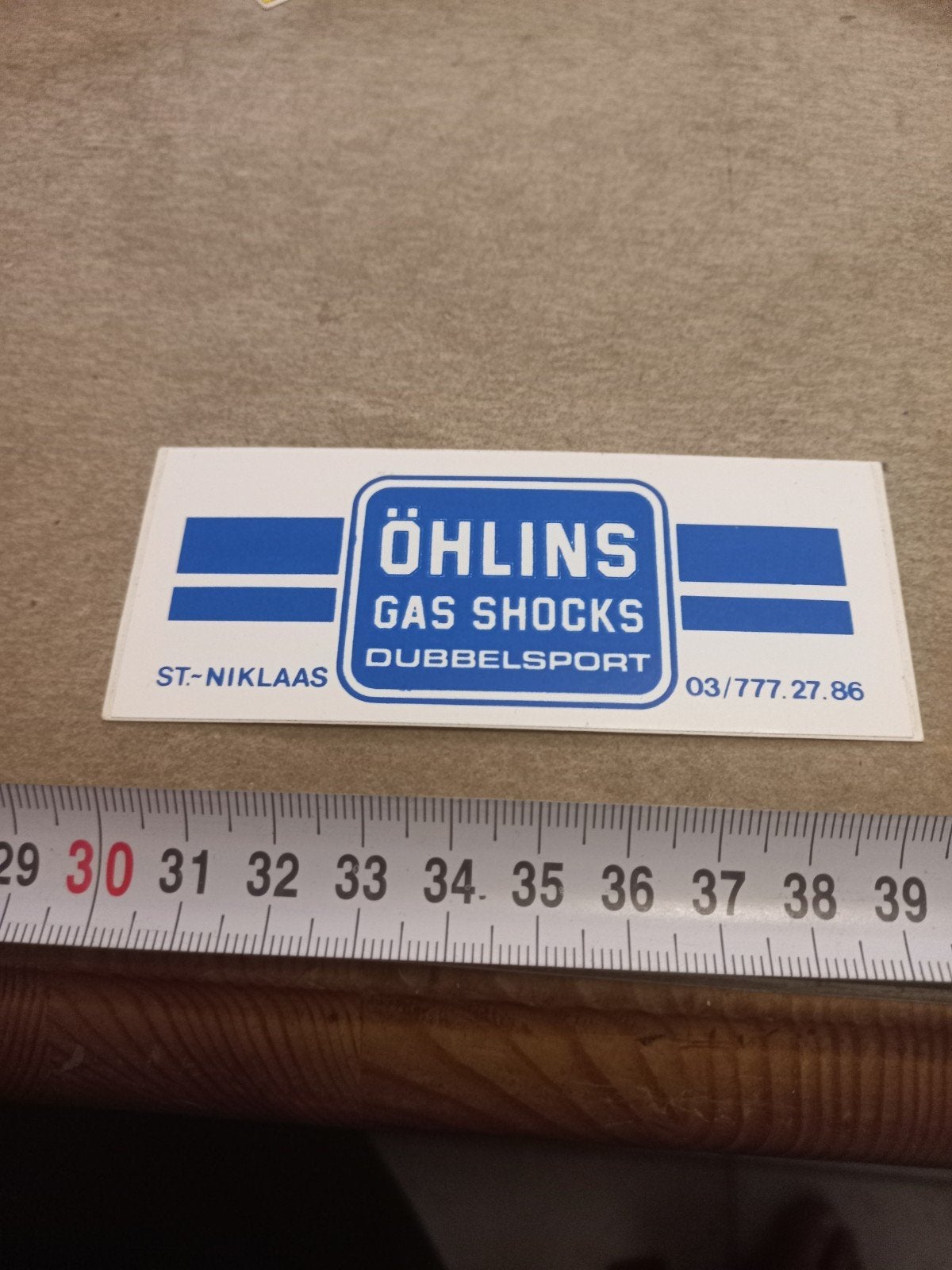 Öhlins Gas Shocks Dubbelsport Sticker - St-Niklaas, Verzamelen, Ophalen of Verzenden