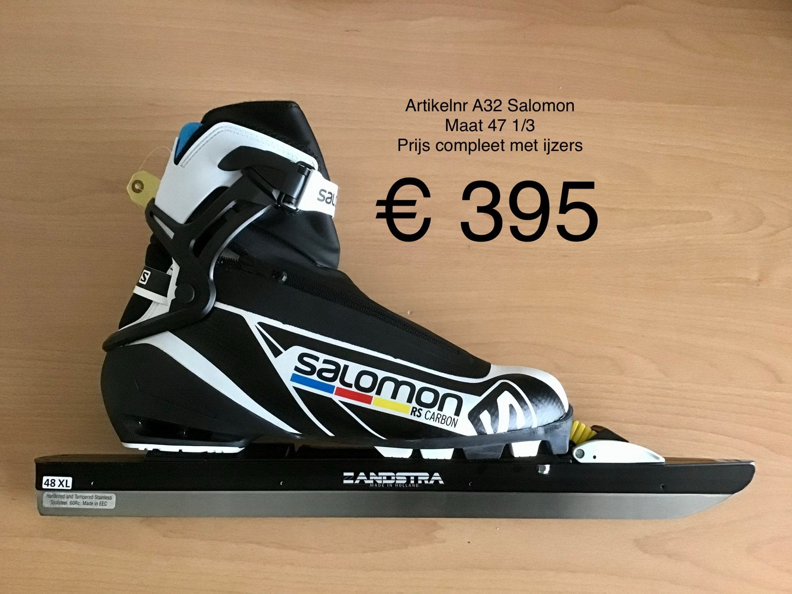 Salomon clicknoren maat 47 1/3 nieuw met ijzers, Sport en Fitness, Klapschaats, Onbekend, Nieuw, Onbekend