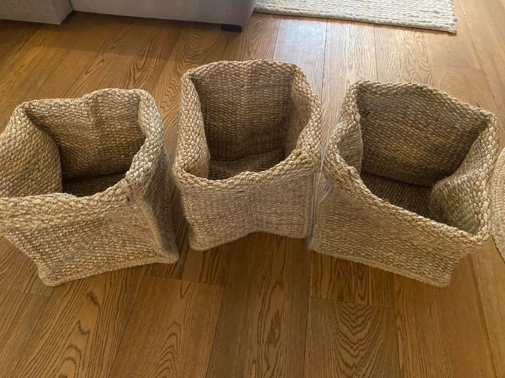 Ikea manden 3x, Ophalen, Zo goed als nieuw, Rechthoekig, Riet