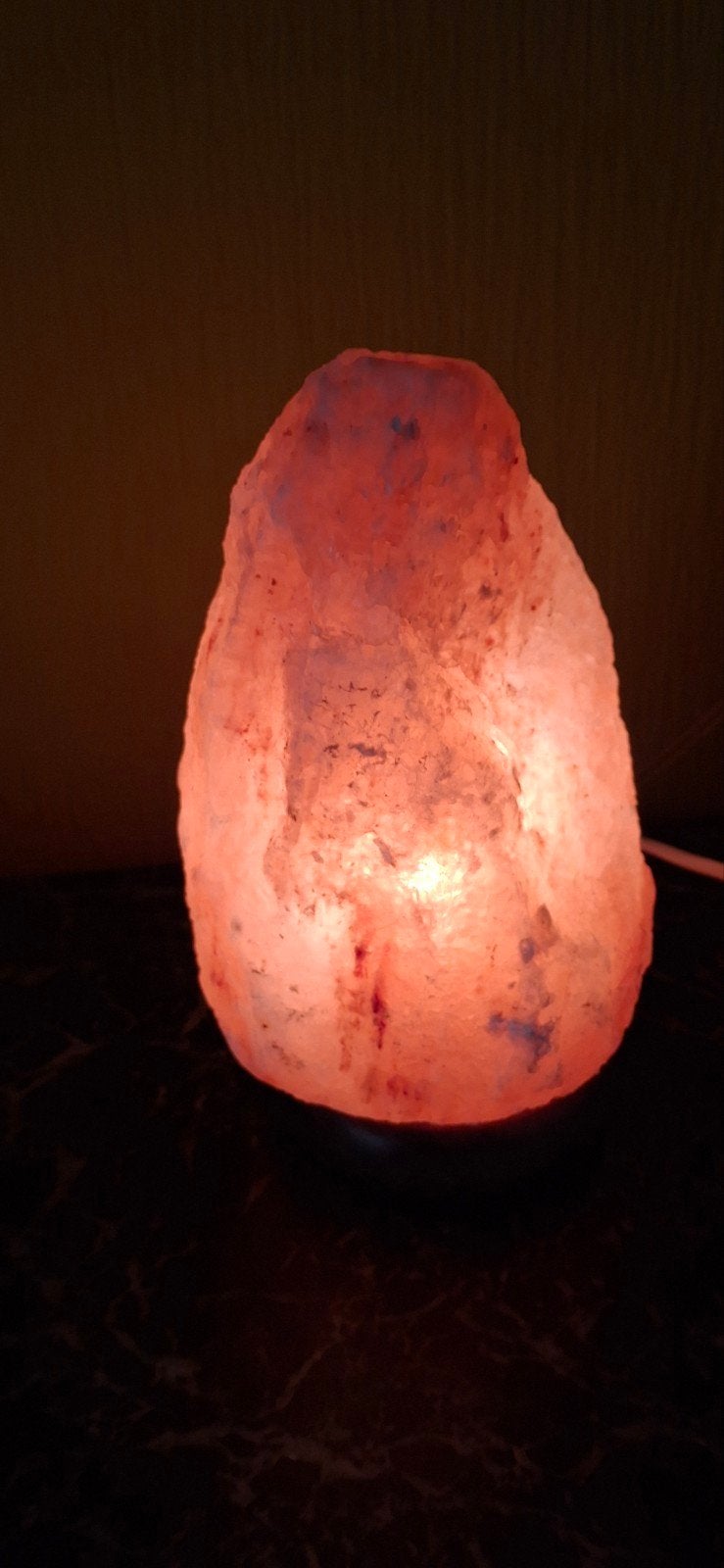 Elektrische zoutlamp - 22 cm hoog, Huis en Inrichting, Met schakelaar, Overige merken, Natuurlijk materiaal, Ophalen of Verzenden