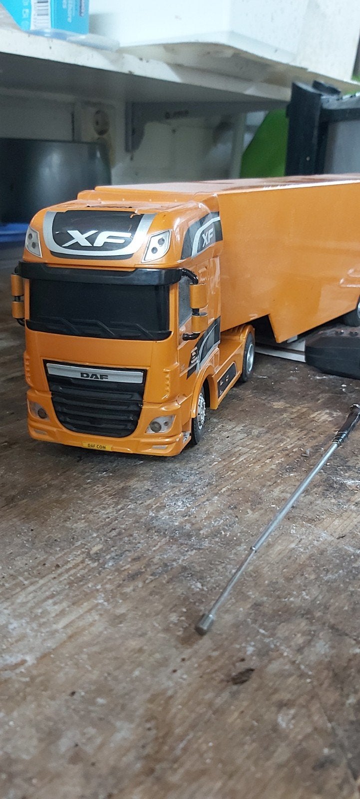 RC DAF XF Truck met Trailer, Gebruikt, Groter dan 1:32, Truck, Ophalen