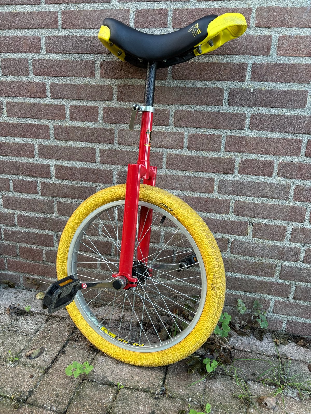 Eenwieler rood/geel - Zo goed als nieuw, Fietsen en Brommers, Ophalen, Zo goed als nieuw