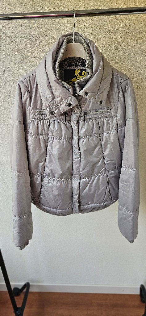 Mooie heerlijk warme zilvergrijze dames winterjas, 38, Maat 38/40 (M), Ophalen of Verzenden, Zo goed als nieuw, Clockhouse