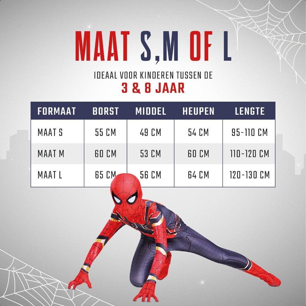 Partij Spiderman Verkleedpakken – 450 stuks – €4,60 p/st, Ophalen of Verzenden, Nieuw, Jongen of Meisje