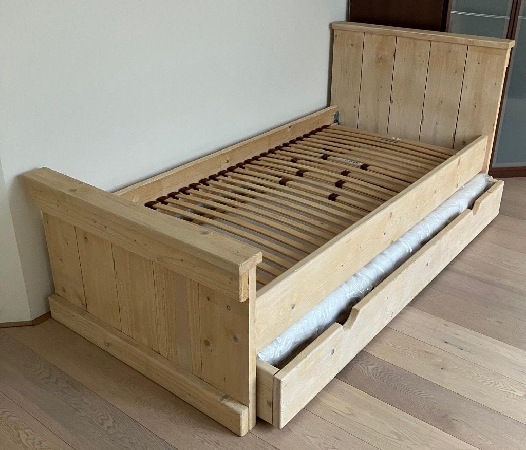Bed, Ophalen, 90 cm, Eenpersoons, 210 cm