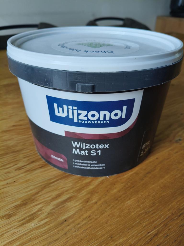 Wizotex Mat S1 Verf - 2.25L - Binnen - Full Aqua 2.32, Ophalen of Verzenden, Nieuw