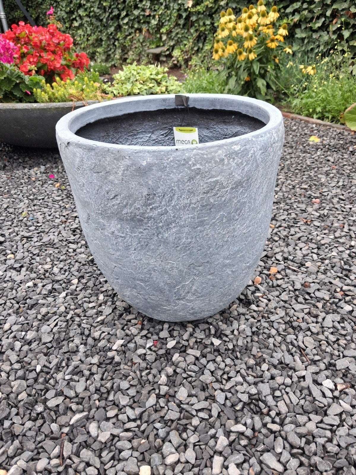 Grote NIEUWE bloempot "Mega Collect. Clayfibre" Arizona, Tuin en Terras, Overige materialen, Rond, Nieuw, Minder dan 40 cm