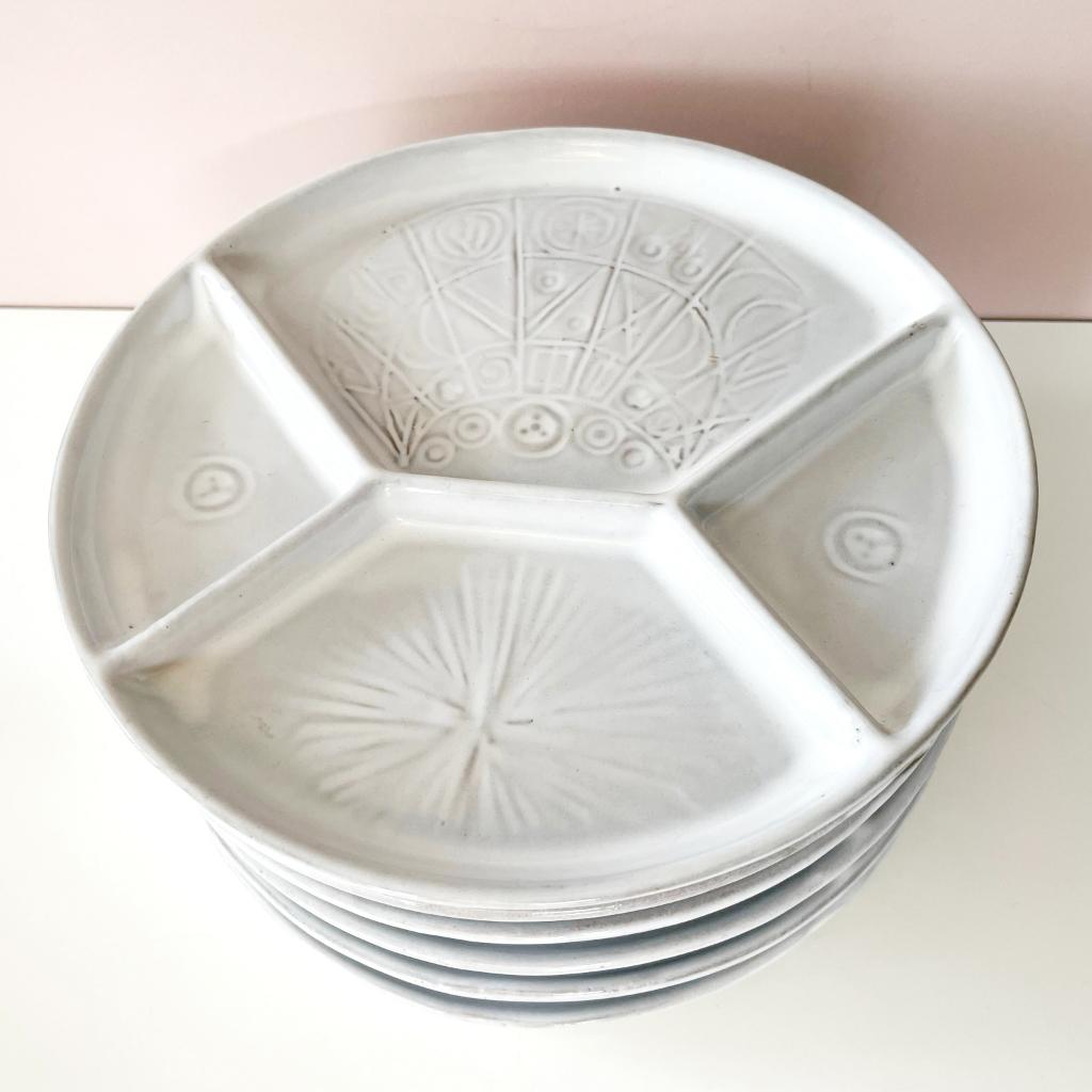6 West Germany BORDEN vintage keramiek MidCentury Waku retro, Ophalen of Verzenden