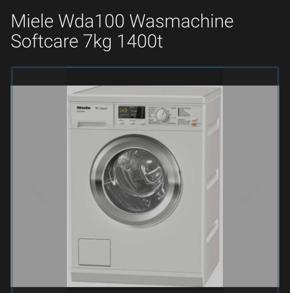 Miele Wda100 Wasmachine Softcare 7kg 1400, Ophalen of Verzenden, Zo goed als nieuw, Voorlader, 85 tot 90 cm
