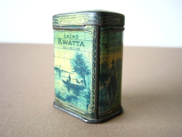 Kwatta cacao monster blik Holland ca 1910, Verzamelen, Blikken, Ophalen of Verzenden, Gebruikt, Overige