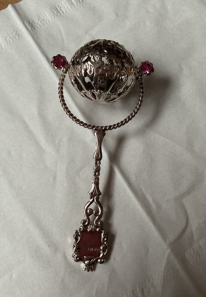 Zilveren rammelaar, Ophalen of Verzenden, Zilver