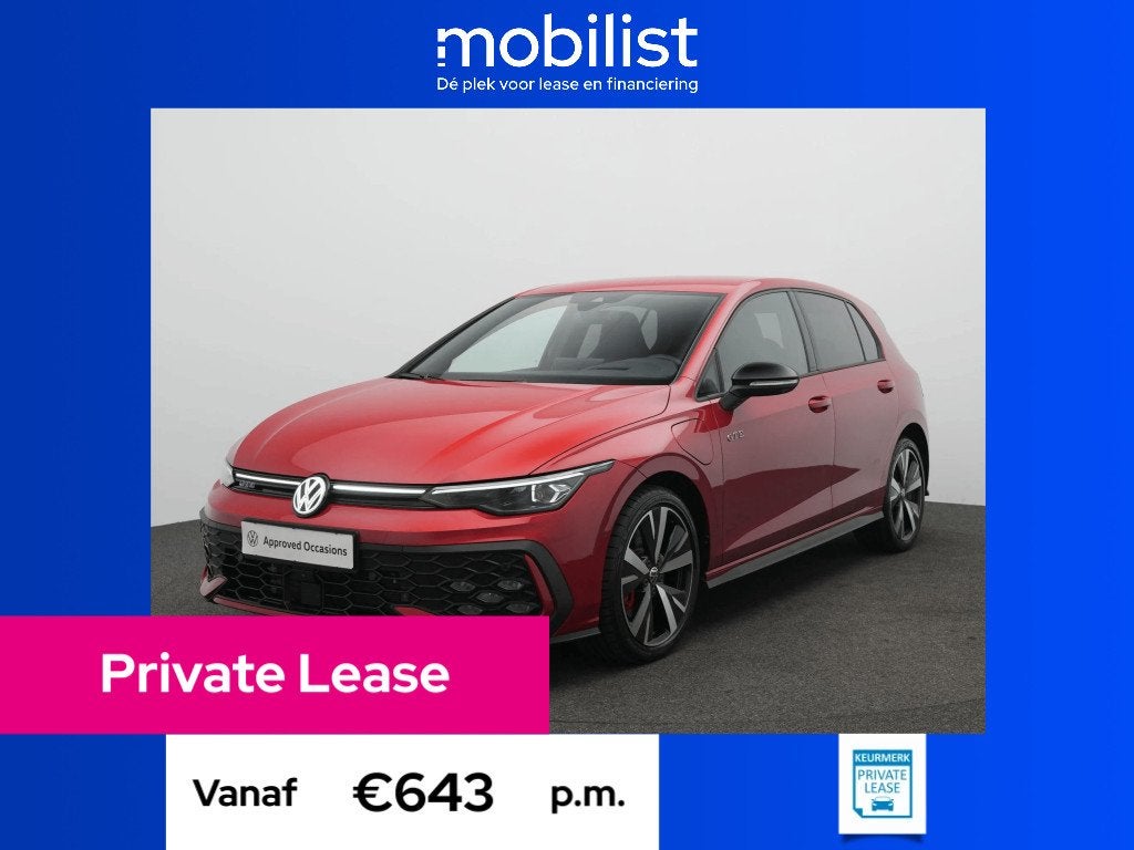 Volkswagen Golf 1.5 eHybrid 272pk GTE (bj 2025, automaat), 4 cilinders, 250 km/l, Plug-in hybride, 1700 kg