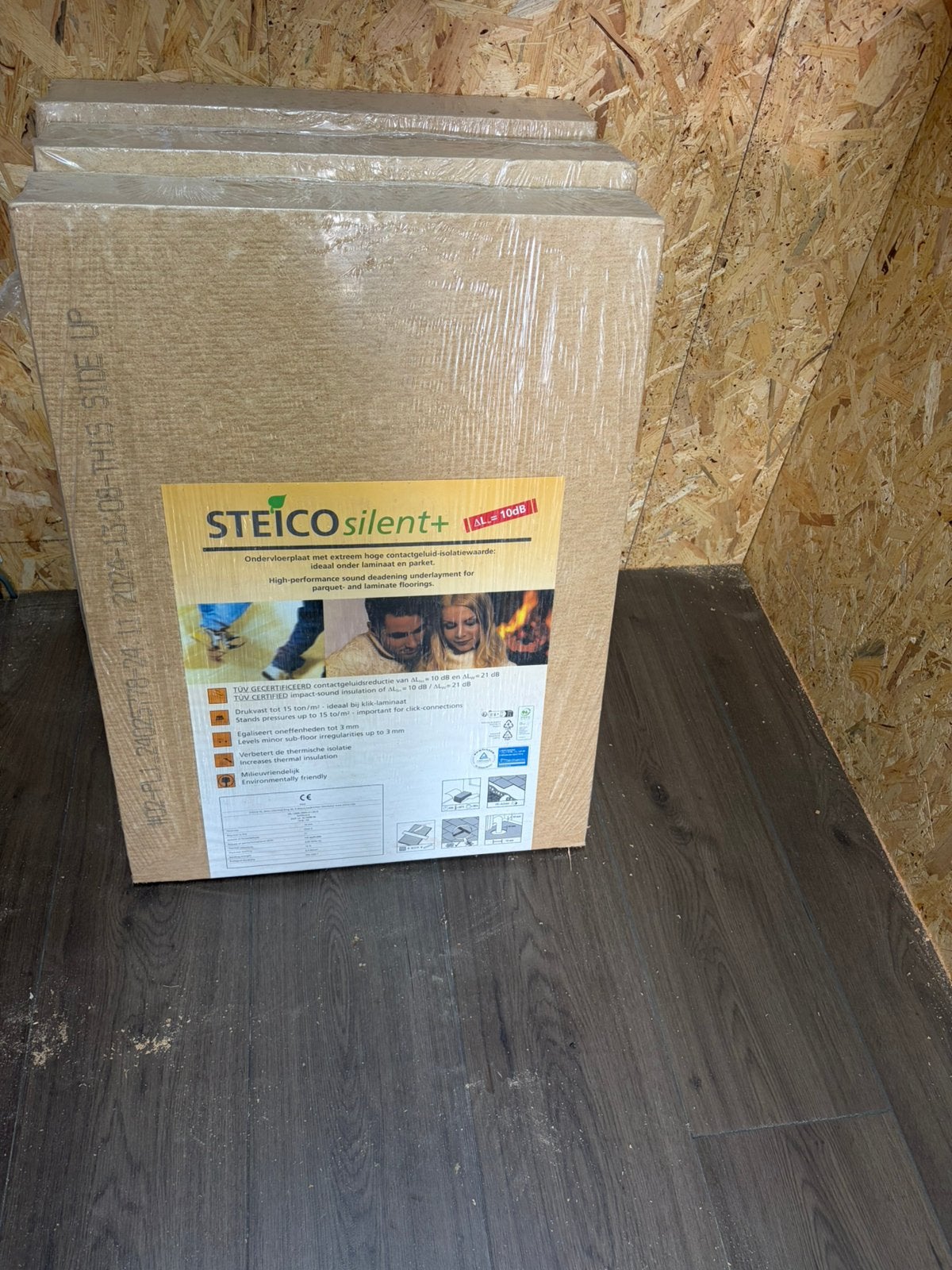 STEICO silent+ 10mm ondervloerplaten – 3 pakken (ca. 14 m²), Ophalen, Overige materialen, 30 cm of meer, 50 tot 150 cm