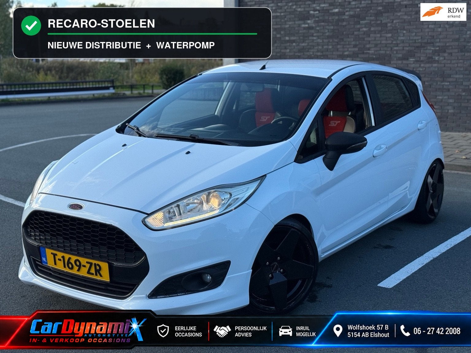 Ford Fiesta 1.25 | ST-Look | RECARO | Nwe Distri. + WP + APK, Euro 5, 1242 cc, 4 cilinders, 60 pk