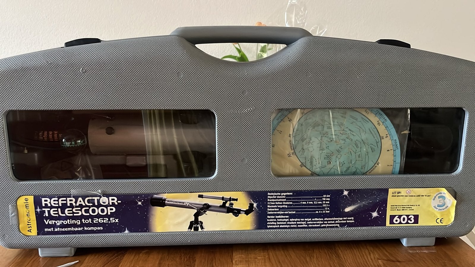 Refractor Telescoop 262.5x met Statief en Accessoires, Audio, Tv en Foto, Optische apparatuur | Telescopen, Ophalen, Lenzentelescoop (refractor)
