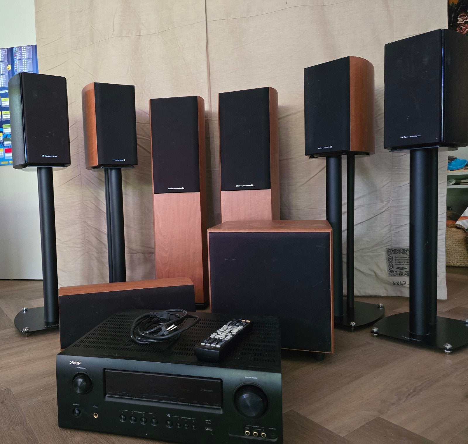 Denon AVR-1912 Receiver met Wharfedale 7.1 Speakerset, Ophalen