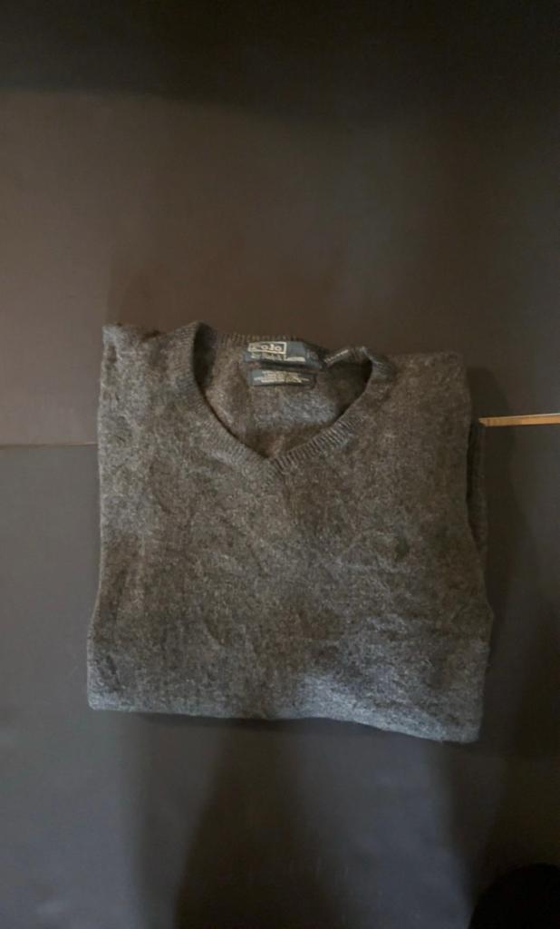 Polo Ralph Lauren V-hals trui - Grijs (Niet gedragen), Ophalen of Verzenden, Nieuw, Overige maten, Grijs