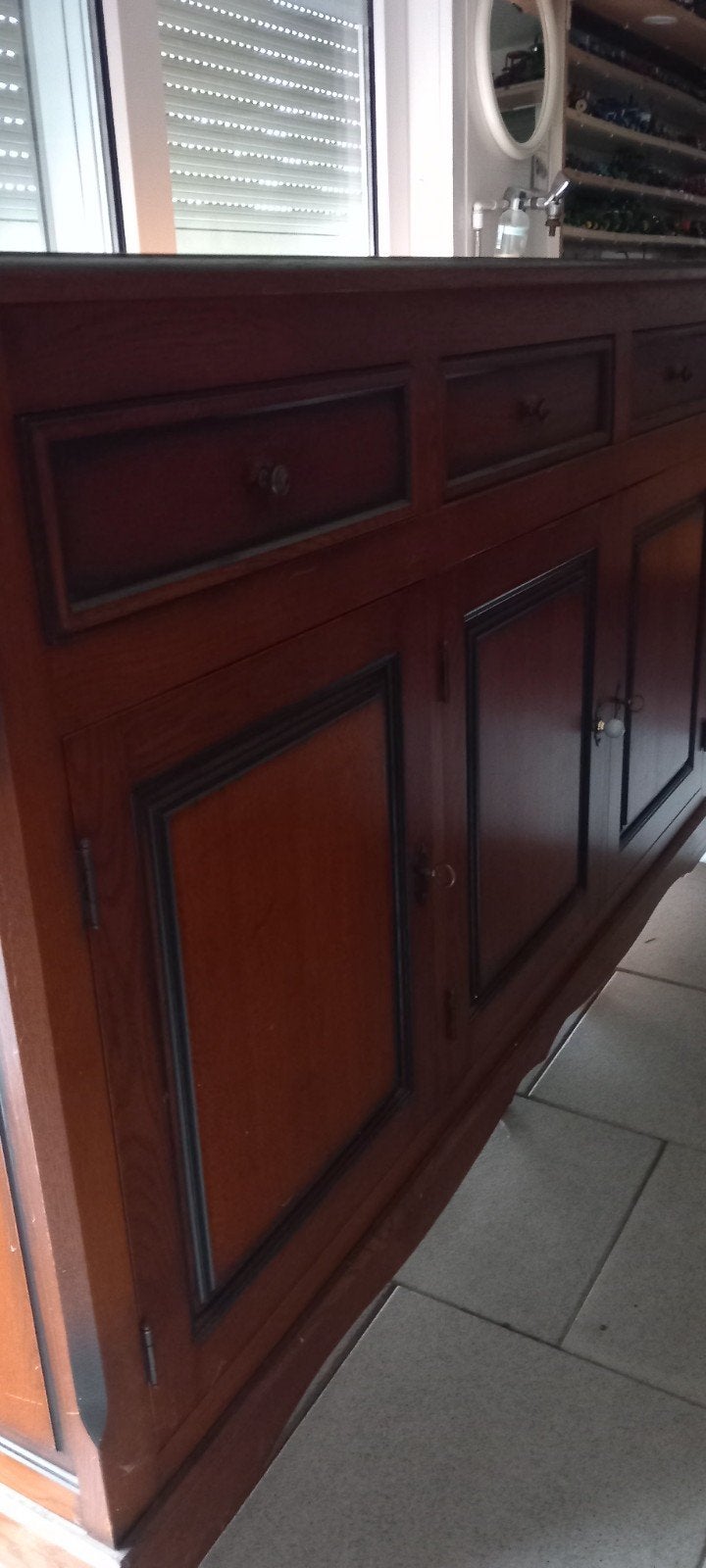 Mooie houten kast met lades en deuren (dressoir), Ophalen, Gebruikt, 50 tot 75 cm, Met lade(s)