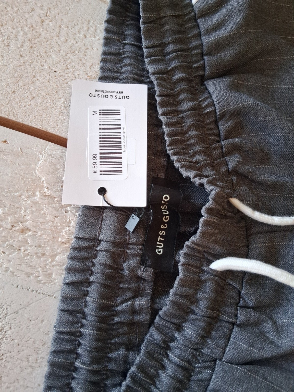 Guts & Gusto gestreepte broek met elastische taille, Maat 48/50 (M), Nieuw, Ophalen of Verzenden, Guts & Gusto