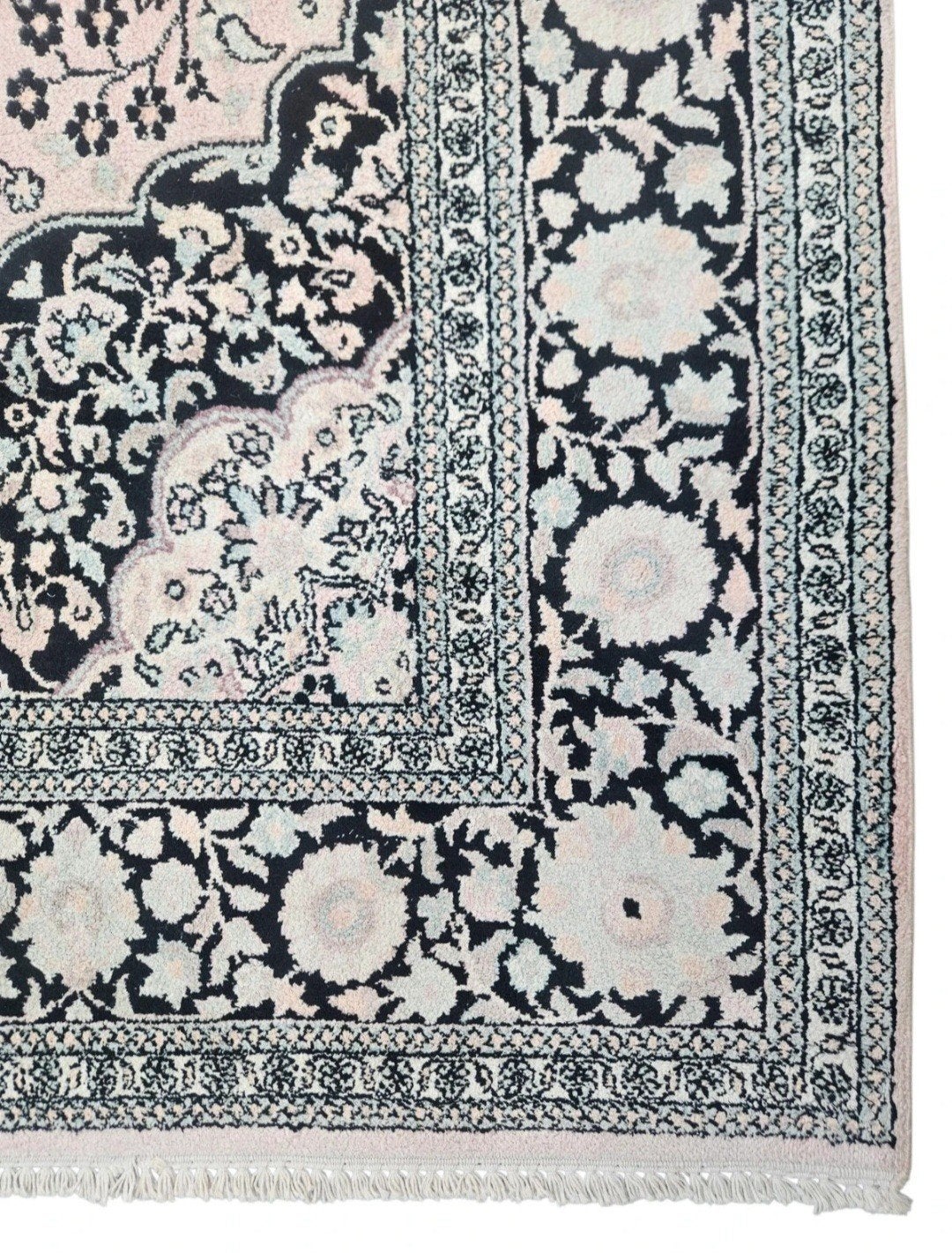 Handgeknoopt oosters Zijde Kashmir tapijt pink 177x280cm, Gebruikt, 150 tot 200 cm, 200 cm of meer, Www.hypepopup.nl