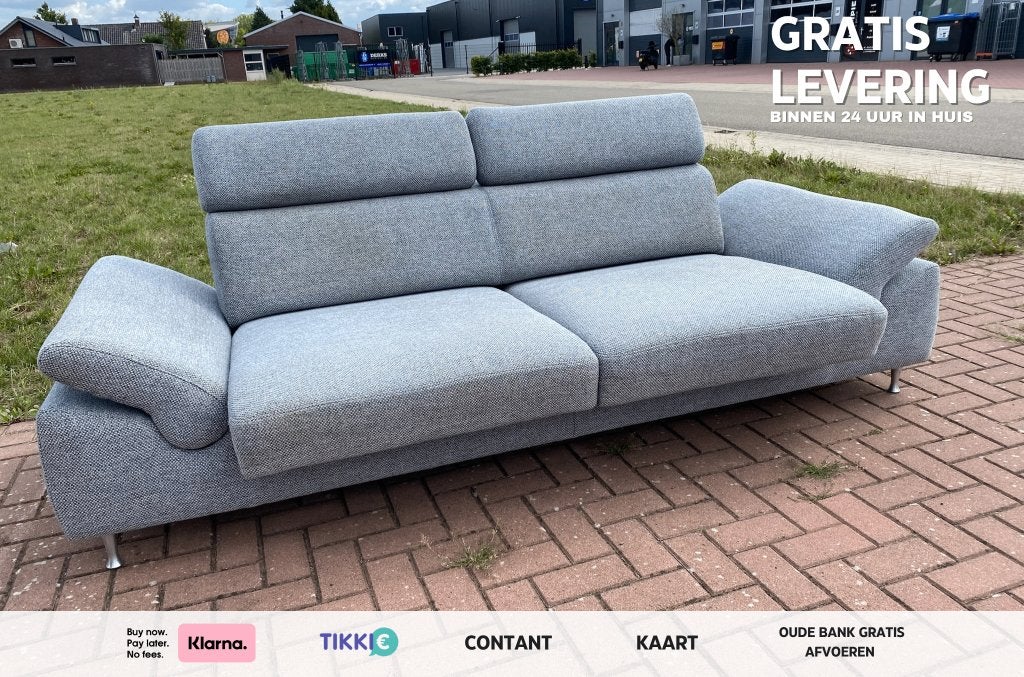 Montel Chicago stoffen 3-Zitsbank-Verstelbaar Comfort, Gebruikt, 150 tot 200 cm, Tweepersoons, 75 tot 100 cm