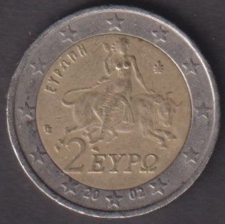 2 € munt Griekenland 2002.  ADV. no.33 S., Postzegels en Munten, Munten | Europa | Euromunten, Verzenden, Griekenland, 2 euro