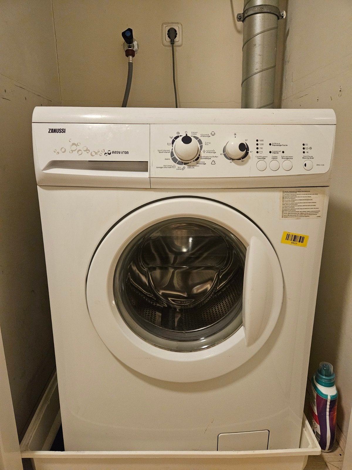 Moet weg! Goede Zanussi wasmachine (1 hoog), Witgoed en Apparatuur, Ophalen, Gebruikt, Voorlader, 85 tot 90 cm