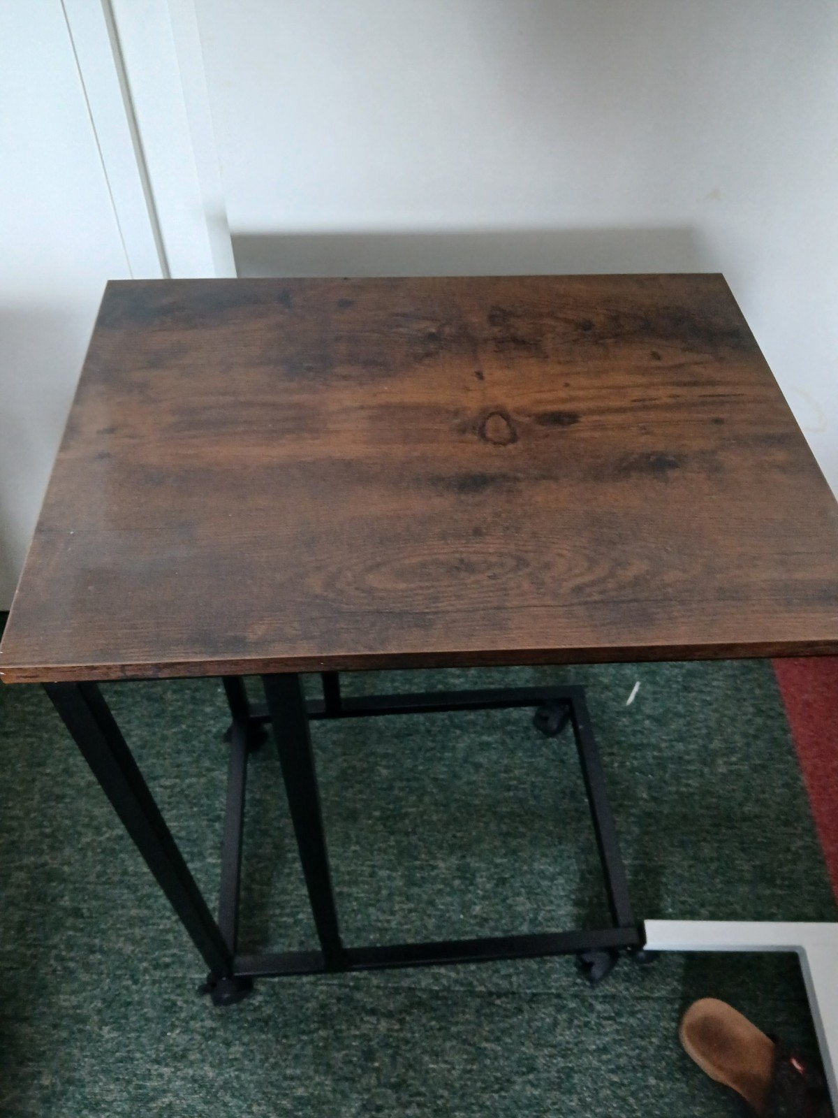 Bijzettafel op wielen - Industrieel design, Gebruikt, 55 tot 75 cm, Industrieel, Rechthoekig