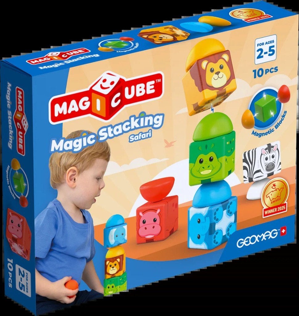 Geomag Magicube Stacking Safari 10-delig - nieuw, Kinderen en Baby's, ., Geomag, Nieuw, Ophalen of Verzenden