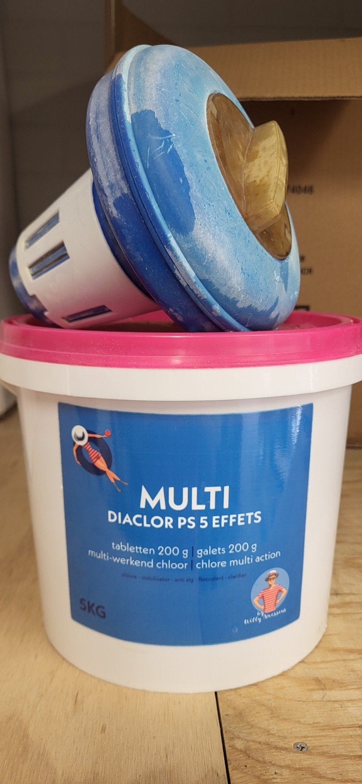 DIACLOR PS 5 EFFETS Multi-werkend chloor tabletten 5KG, Ophalen of Verzenden, Zo goed als nieuw, Reinigingsmiddel